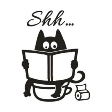 Niedliche Katzen-Wandtattoos, abnehmbare Vinylfolie, Tür-/Toilettensitzdekoration, Badezimmer