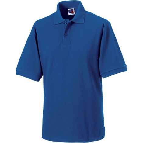 Polo de travail polycoton Russell Bleu S.