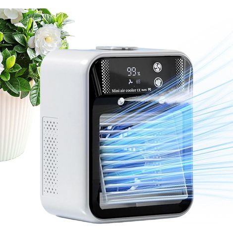 Air Conditioner Fan - 2-Speeds Misting Cooling Ac,500ml Water Tank Ac Fan,for Home Office Outdoor Car Bedroom Room Desk Personal Indoor Camping Garage Table (1/5)