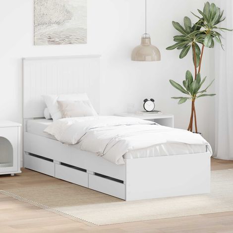 Estructura de cama con cajón 75 x 190 cm Madera Ingenieril