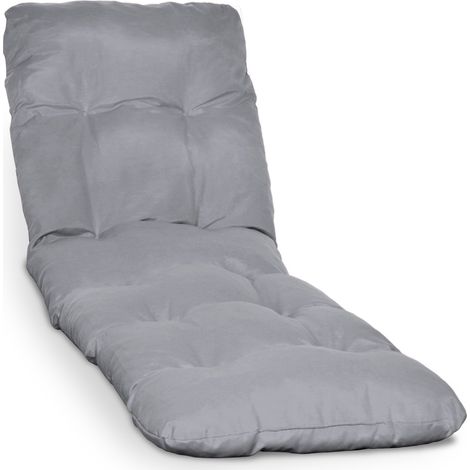 Beautissu – Housse pour chaise longue 190x60x8 cm – Tissu 100% polyester 180g/m² – Remplissage mousse polyuréthane – Fixation par 2 liens