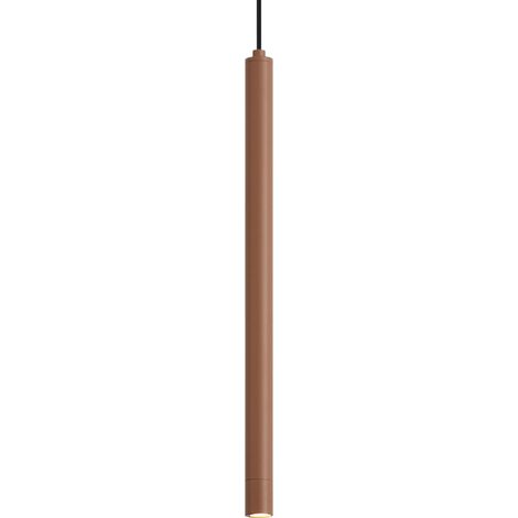 QAZQA Modern Pendant Lamp Mocha with Integrated Ceiling Plate - (1/5)