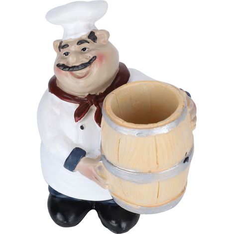 Statue de chef en résine, porte-cure-dents, figurine nordique, décoration de table pour restaurant. (1/5)