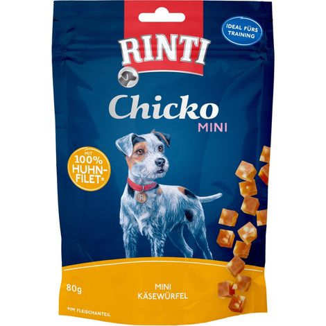 Rinti Chicko Hundesnack Mini Käsewürfel Huhn 80 g