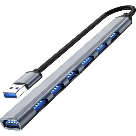Station d'accueil pour ordinateur portable avec hub USB 7 en 1, prête à l'emploi, USB vers USB (1/5)