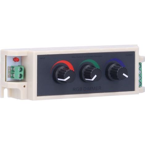 3-Kanal RGB-LED-Smart-Dimmer, Helligkeitsregelung, DC12-24V-Controller, Drehknopf (1/5)