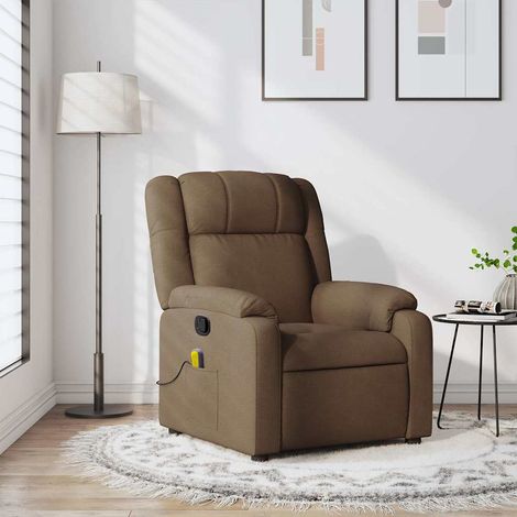 Massagesessel Braun Stoff (1/5)