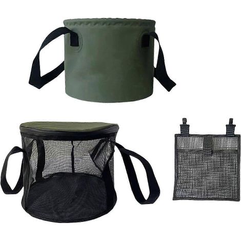 Réservoir d'eau pliable et robuste d'une capacité de 20 litres, conception portable, compatible avec le camping, la pêche et le jardinage en plein air. (1/5)