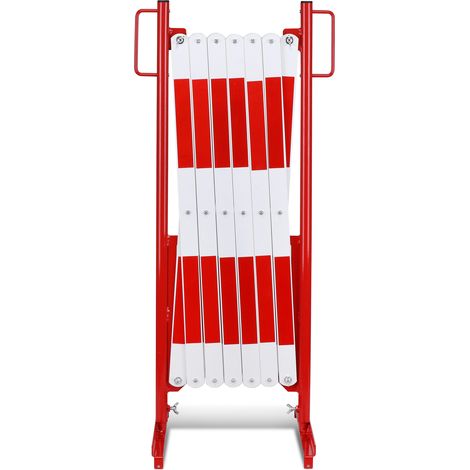 Scherengitter L4000xH1000mm mit Standfuß rot/weiß (1/5)