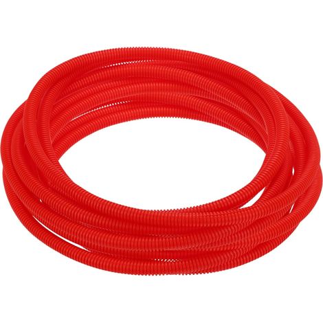 Gaine Fendue pour Câbles 1/2"(12mm) DI 50FT(15m) Gaine pour Câbles Résistante A La Chaleur Et Au Froid -40F A 257F Conduit Flexible en Plastique Protecteur De Câbles, Rouge (1/5)
