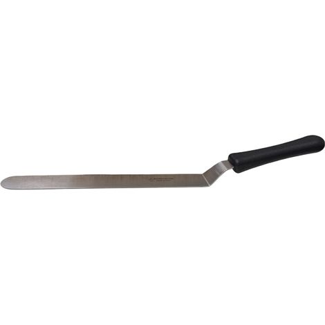 Spatola pasticcere professionale da cucina laboratori pasticceria cm 30 angolata per lisciare creme glasse burro la lavorazione di dolci impugnatura ergonomica Acciaio Inox Flessibile Made in Italy