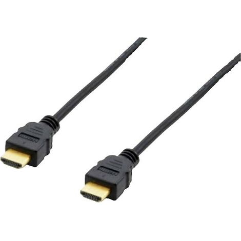 Equip HDMI Câble de raccordement Fiche mâle HDMI-A 3.00 m noir 119351 contacts dorés Câble HDMI (1/3)
