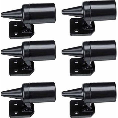 ABS voiture animal répulsif voiture vent ultrasons animal cerf répulsif noir 6 pièces (1/4)