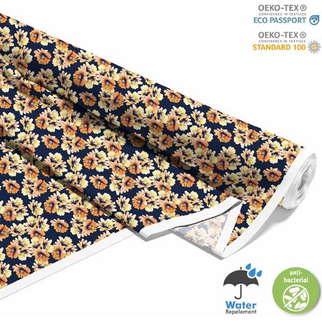 Outdoor dekostoffe oxford - Motiv gemalte Blumen 1 I DX143 (1/5)