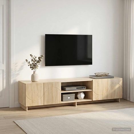vidaXL Supporto TV 180 x 34,5 x 40 cm Rovere Sonoma