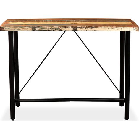 Maison Exclusive - Table de bar Bois massif de récupération 150 x 70 x 107 cm (1/5)