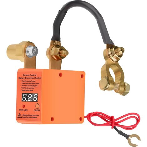 Coupe-batterie voiture 12V télécommandé avec double commande, coupe-circuit batterie 240A avec affichage LED de tension pour protection contre la décharge (1/5)