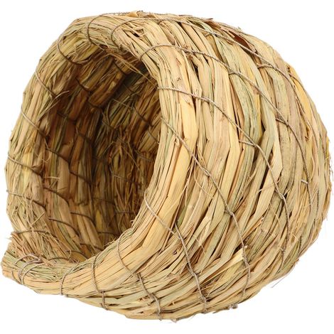 GARRYFIZH Nichoir en herbe tressée à la main, confortable et élégant, pour perruches, perruches ondulées, perroquets, pinsons et moineaux (1/5)