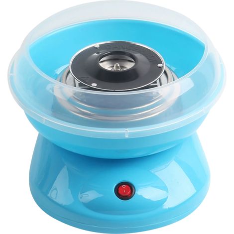 Machine à guimauve électrique portable, fabricant barbe à papa, grand bac à sucre, tube chauffant efficace, appareil cuisine sûr pour enfants anniversaire maison bleu prise UE 220V (1/3)