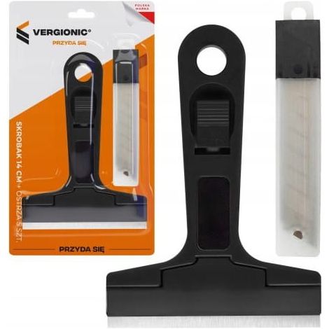 Grattoir pour joints, verre, enlèvement de colle + lames remplaçables pour la peinture (1/5)