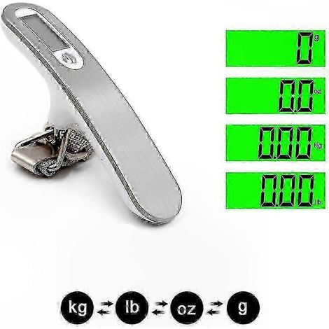 Elektronische Reisewaage für Koffer, tragbare Gepäckwaage mit Haken, digitale Gepäckwaage, kompaktes Wiegewerkzeug für Reisen (1/4)