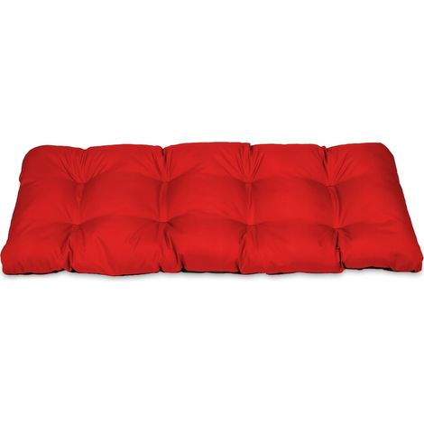 Coussin de banc de jardin, terrasse, mobilier, rouge, 180 x 50 cm, extérieur, imperméable, pour fauteuil à bascule, palettes, banc, Superkissen24 (1/5)