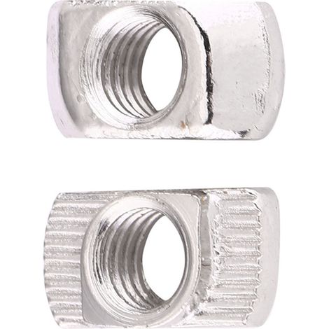 Écrou marteau à tête en T en acier au carbone nickelé pour profilé aluminium, fixation par rainure, filetage M5, dimensions 19,5x8 mm, lot de 1, compatible série EU40 (1/5)