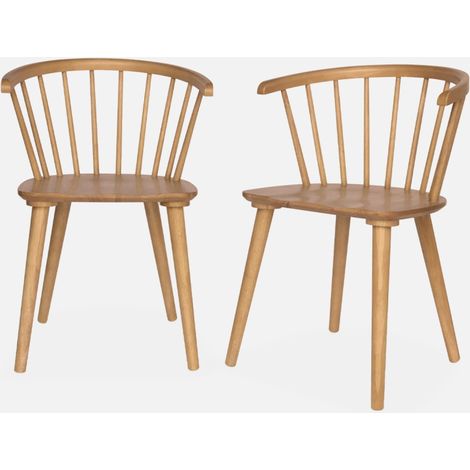 Silla de bar de madera, set de 2 (1/5)