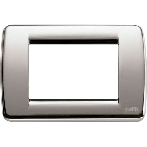 VIMAR - 16753.34 Placca Rondo 3M nichel spazzolato
