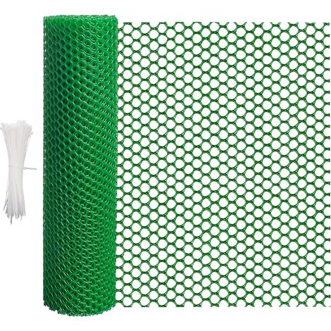 Clôture en Maille Plastique Noir, 5 m x 40 cm, Filet Polyvalent pour Protection des Arbres, Barrière pour Chats, Chiens, Lapins et Plantes (1/5)