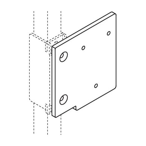 Plaque de montage HEWI S50.02.00034 S50 pour (1/2)