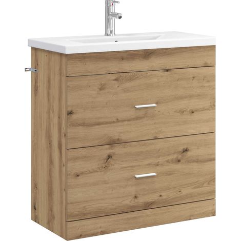 Bathroom Furniture Set Artisan Oak 81 x 40 x 84.5 cm vidaXL