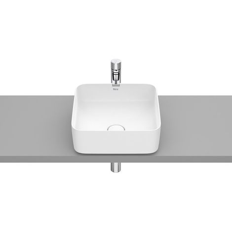 Vasque à poser en fineceramic Inspira Square - 370x370x140mm - blanc mat (1/2)