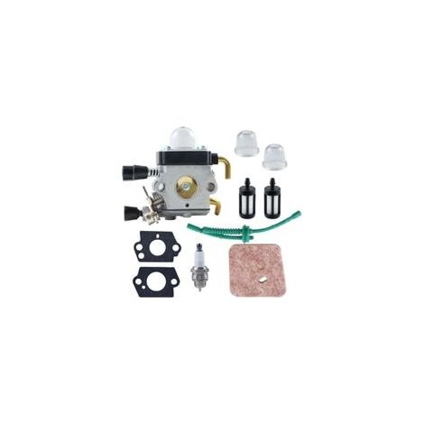 Carburateur C1Q-S97 avec kit de Conduite de Carburant Filtre à air pour STIHL FS38 FS45 , XU,FS46 FS55 KM55 HL45 FS45L FS45C FS46C FS55C FS55R FS55RC Coupe-Herbe Mangeur de Mauvaises Herbes - (1/4)