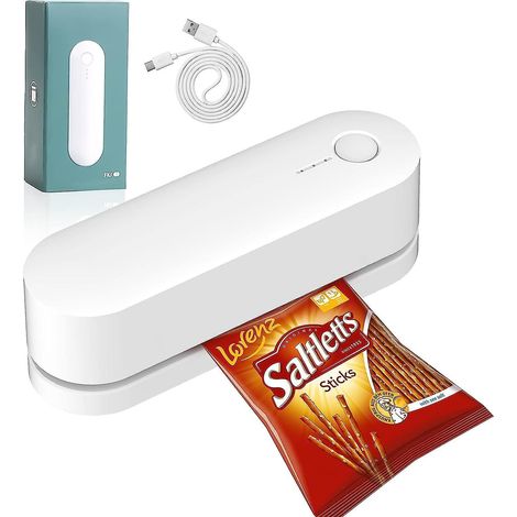 mini Scellant De Sac, Scellant De Sac 3000 Mah Rechargeable, Scellant De Sac Puce 3 Engrenages Rglables Avec Bande Chauffante De 14 Cm Pour Sacs (1/5)