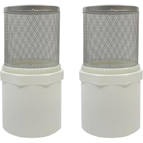 Lot de 2 filtres de tuyau d'arrosage, filtre en maille PVC de 40 mm, filtre d'entrée de pompe à eau de jardin, raccord de tuyau d'aquarium, filtre en maille en acier inoxydable pour tuyau en PVC (1/5)