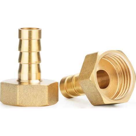 Stück Schlauchverbinder mit Sechskant- und Außengewinde – Innenrohrverschraubung für Luft, Wasser, Kraftstoff, Öl und Gas (1/2 Zoll IG x 10 mm)