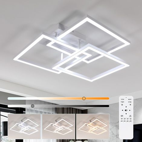 GOECO Lampada da soffitto LED dimmerabile, 40W 5400LM, 3000K-6500K con telecomando per soggiorno, camera da letto, 62 cm (1/5)