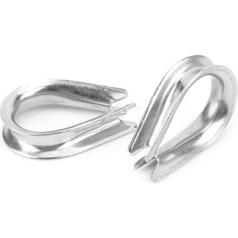 Lot de 50 colliers de serrage en U, en acier inoxydable 304, pour câbles métalliques. Kit de protection avec anneau en forme de cœur, universel M4. (1/5)