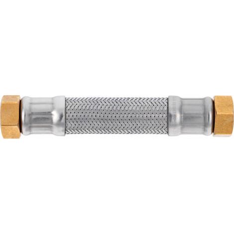 Flexible sanitaire inox 300mm – DN20 Femelle 3/4 – Raccords laiton nickelé – Pression 10 Bar – Température 110°C – IFT