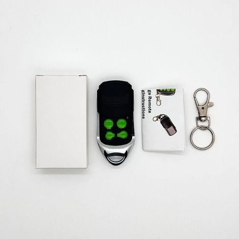 Télécommande universelle 433,92 MHz pour portes de garage – Code tournant sécurisé avec couvercle coulissant – Compatible avec modèles courants-lsw