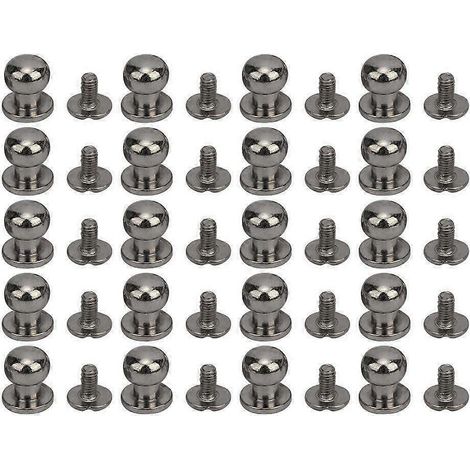 20 rivets en cuivre à tête ronde (9 x 8 mm) pour la fabrication de bijoux, accessoires pour sacs, chaussures et autres objets en cuir (couleur 9). (1/4)