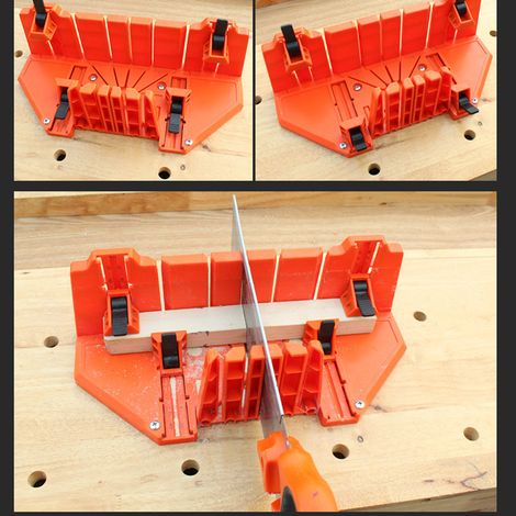 Boîte de rangement pour scie à onglets de menuiserie, 22,5°, 45°, 90°, stable, pour la décoration intérieure, type à serrage de 14 pouces (1/5)