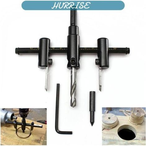 Ouvre-bois - Kit Scie Cloche Réglable 30-120 mm - Pour Travail Du Bois Et Matériaux Composites - 1 Pièce (1/5)