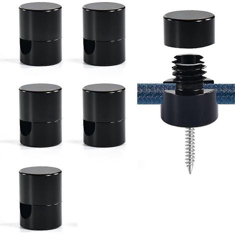 Lot de 6 crochets de suspension en aluminium pour lustre, noirs. (1/5)