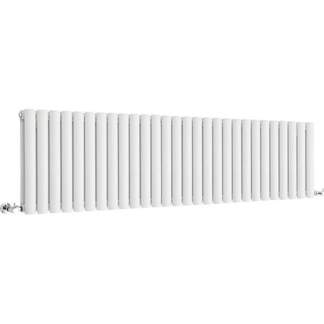 Hudson Reed Vitality – Radiateur Design Horizontal Compact – Blanc – 40 x 164.7cm Double Rang (1/5)