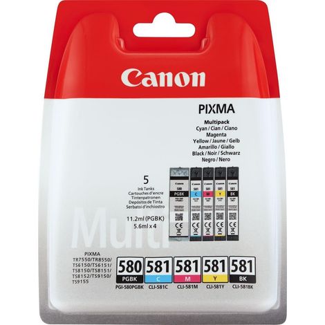 Tintas PGI580 CLI581 para Canon TS6150 TS6151 TS6250