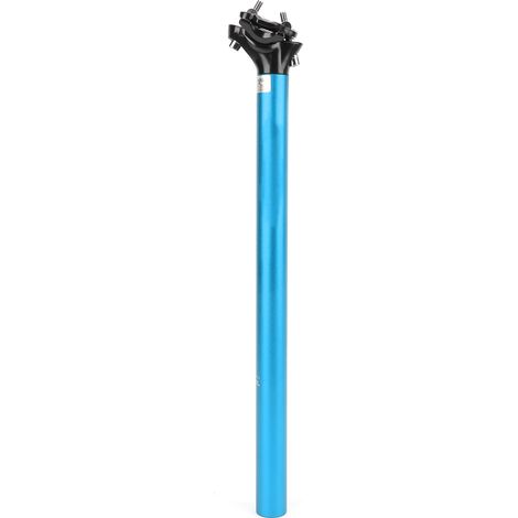 Tige de selle vélo 31.6x400mm aluminium alliage, tube selle route VTT bleu (1/5)