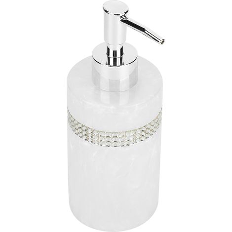 Distributeur innovant de savon et lotion en résine blanche de 300 ml pour shampoing, douche et lavage des mains (1/5)