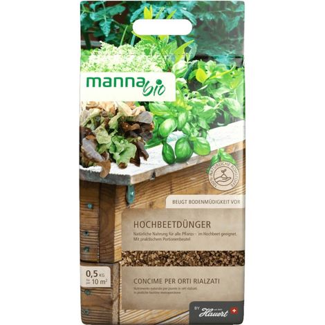 Manna engrais organique pour plates-bandes surélevées 0,5 kg engrais pour légumes, engrais pour herbes, engrais pour plate-bande